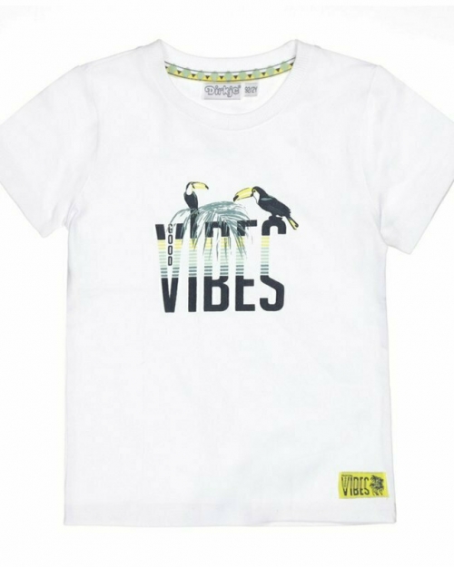 Παιδικο Bαμβακερό T-Shirt Για Αγόρια ''Vibes'' Dirkje V42671-35 Λευκό