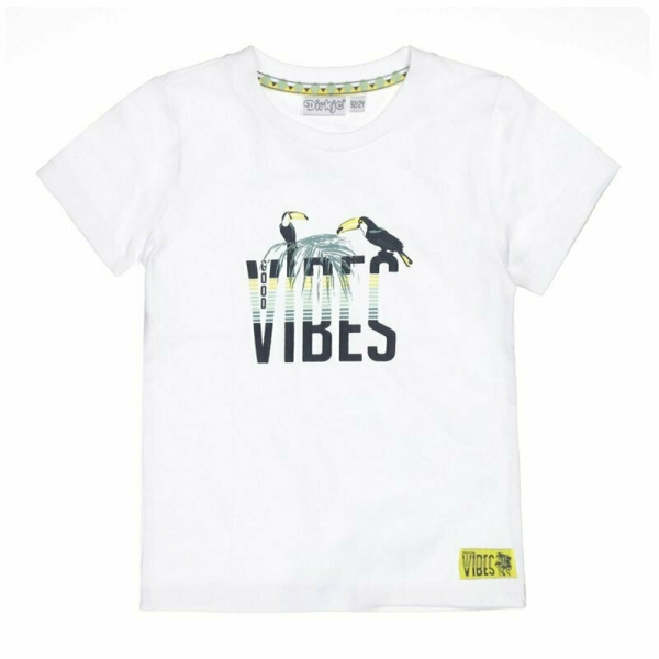 Παιδικο Bαμβακερό T-Shirt Για Αγόρια ''Vibes'' Dirkje V42671-35 Λευκό