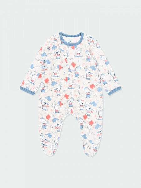 Βρεφικό Unisex Μακρυμάνικο Φορμάκι Boboli 114051-9737 Εκρού