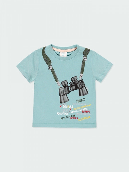 Παιδικό T-shirt για Αγόρι Boboli 334044-2511 Πετρόλ