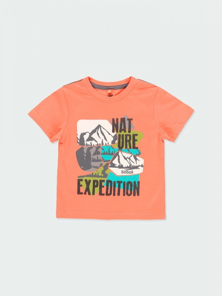 Παιδιό T-shirt για Αγόρι Boboli 344090-5113 Πορτοκαλί
