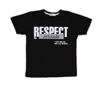 Παιδικό T-Shirt Για ΑΓόρια ''Respect'' Nek Kids Wear 65322 Μαύρο